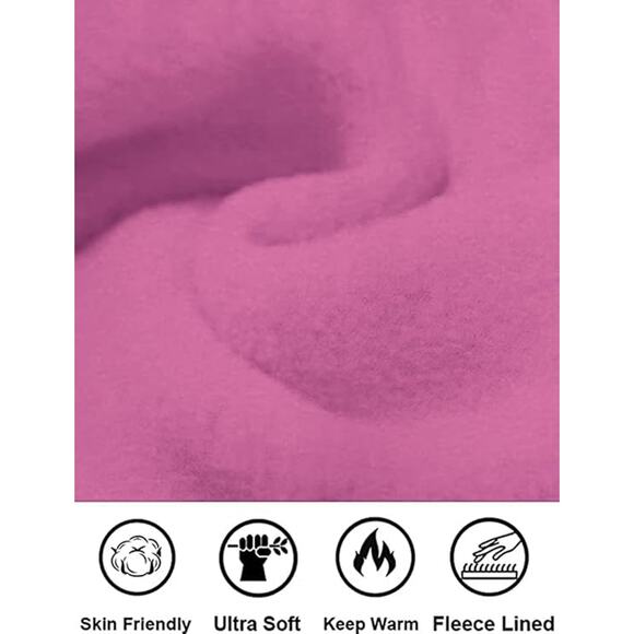 New Size Small Pink Fleece Lined, High Waisted, Cotton Jogger Sweatpants - Picture 5 of 5